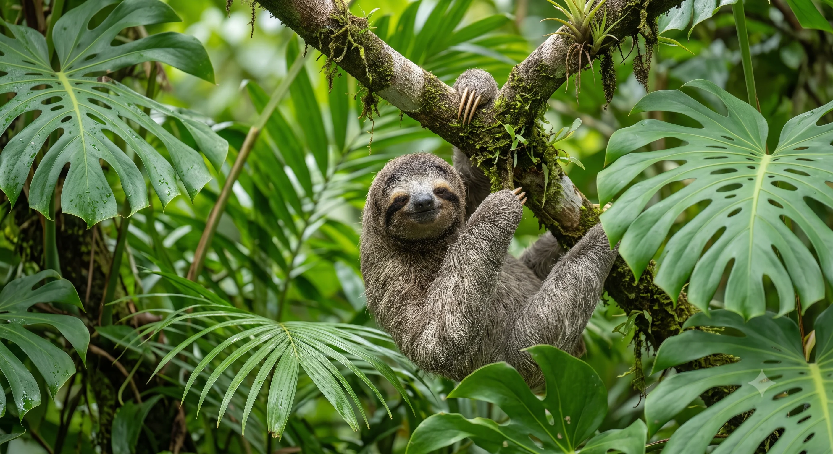 Perezoso en su hábitat natural en Costa Rica